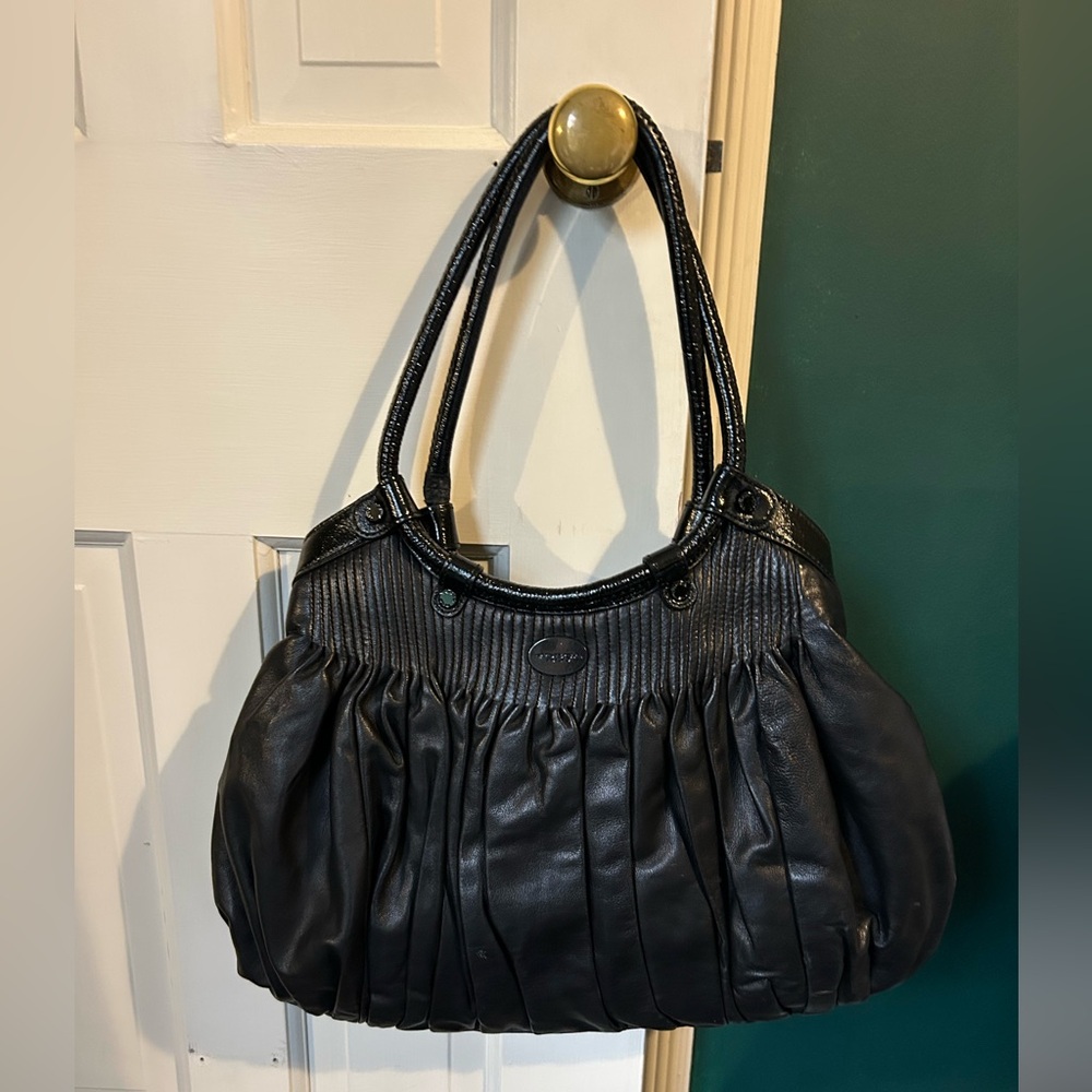 Tosca Blu black leather tote bag